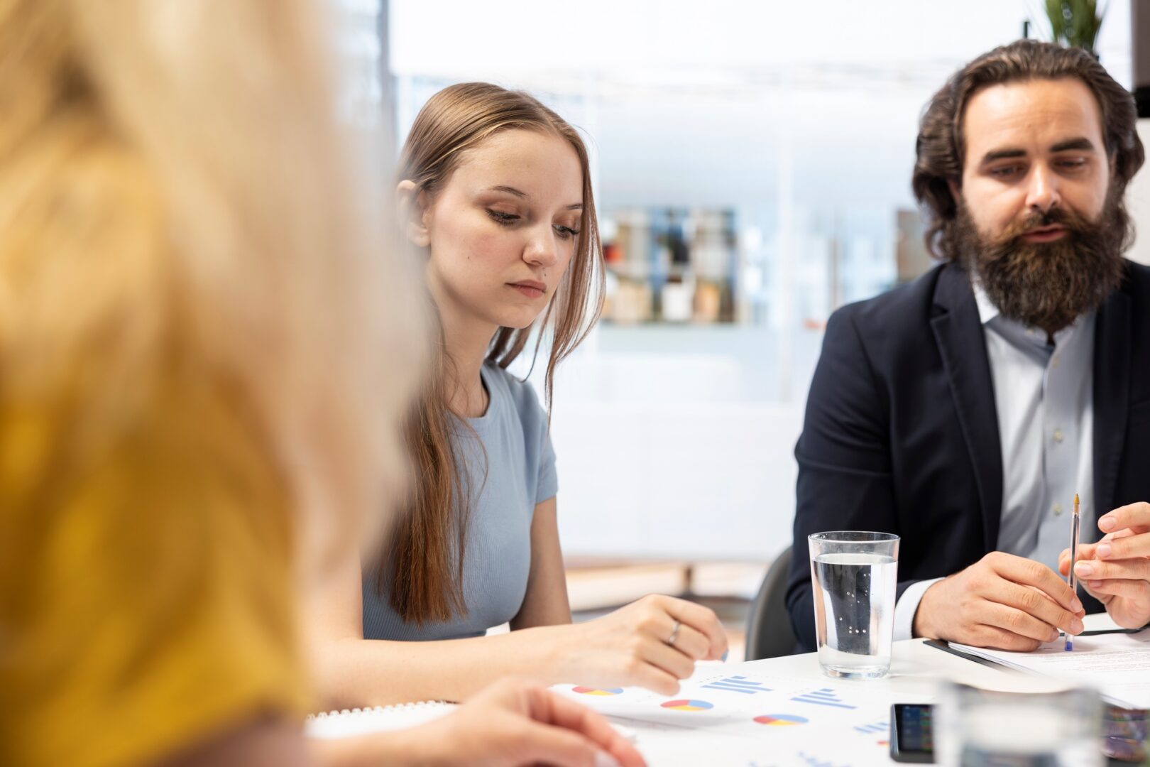 Financial advisor provide personalized planning guide to clients